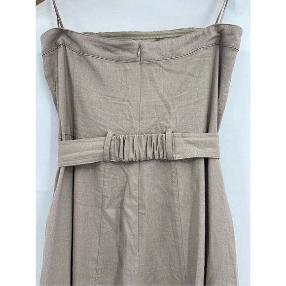 ZARA LINEN BLEND CARGO JUMPSUIT Sz M - Picture 6 of 9